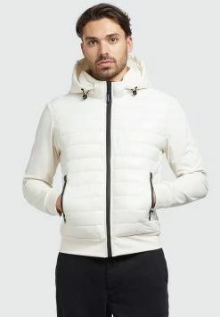 Khujo Bolt Shiny - Chaqueta De Entretiempo Cremeweiß para Hombre - Estilo y Comodidad