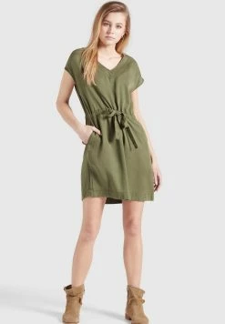 Khujo Anneli - Vestido Vaquero Khaki Gewaschen para Mujer