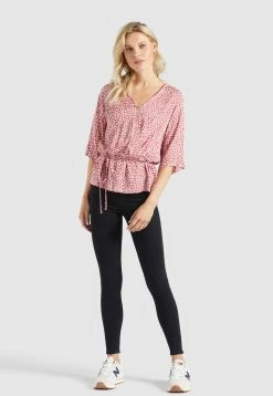 Khujo Rinalda - Blusa - Rot Weiß Geblümt -Khujo Ventas 0caecb1895fe47bc89a65f3aa43e5fa0