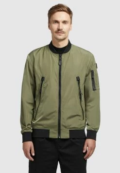 Khujo Astile2 - Chaqueta Bomber Hombre Olivgrün | Estilo y Confort