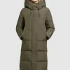 Khujo Soulani2 - Abrigo De Invierno Mujer, Khaki Grün | Abrigos de Invierno Elegantes -Khujo Ventas bc74fb20df9a4ff9a360023679dbe3a9