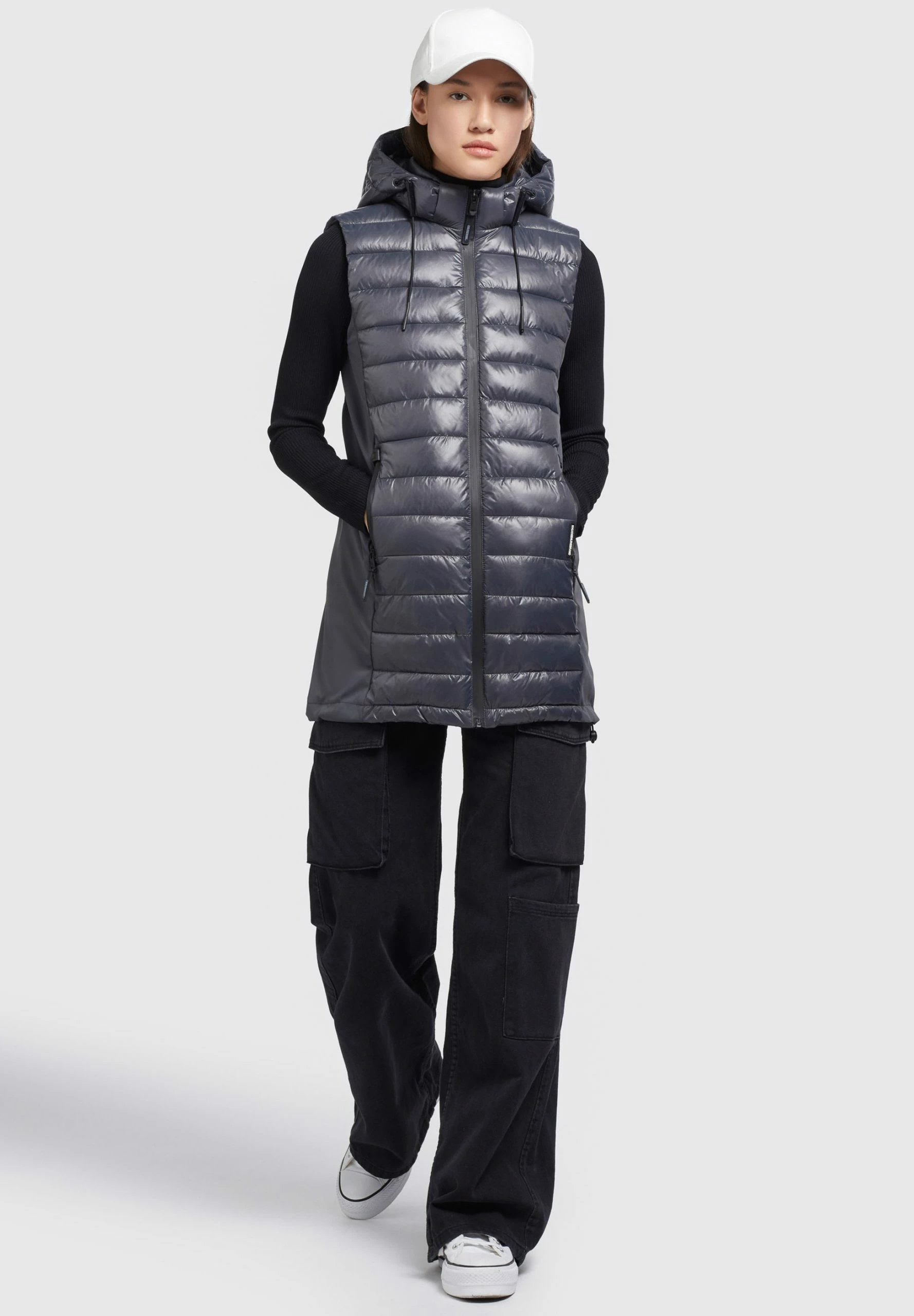 Khujo Becca Shiny - Chaleco Mujer Grau | Elegancia y Estilo 6 Khujo Becca Shiny - Chaleco Mujer Grau | Elegancia y Estilo - Imagen 4