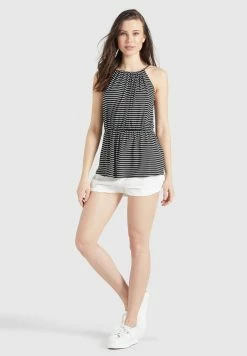 Khujo Valda - Top - Schwarz-Weiß Gestreift -Khujo Ventas d8cee92ed5bd4ad59b5e7a878a324b29