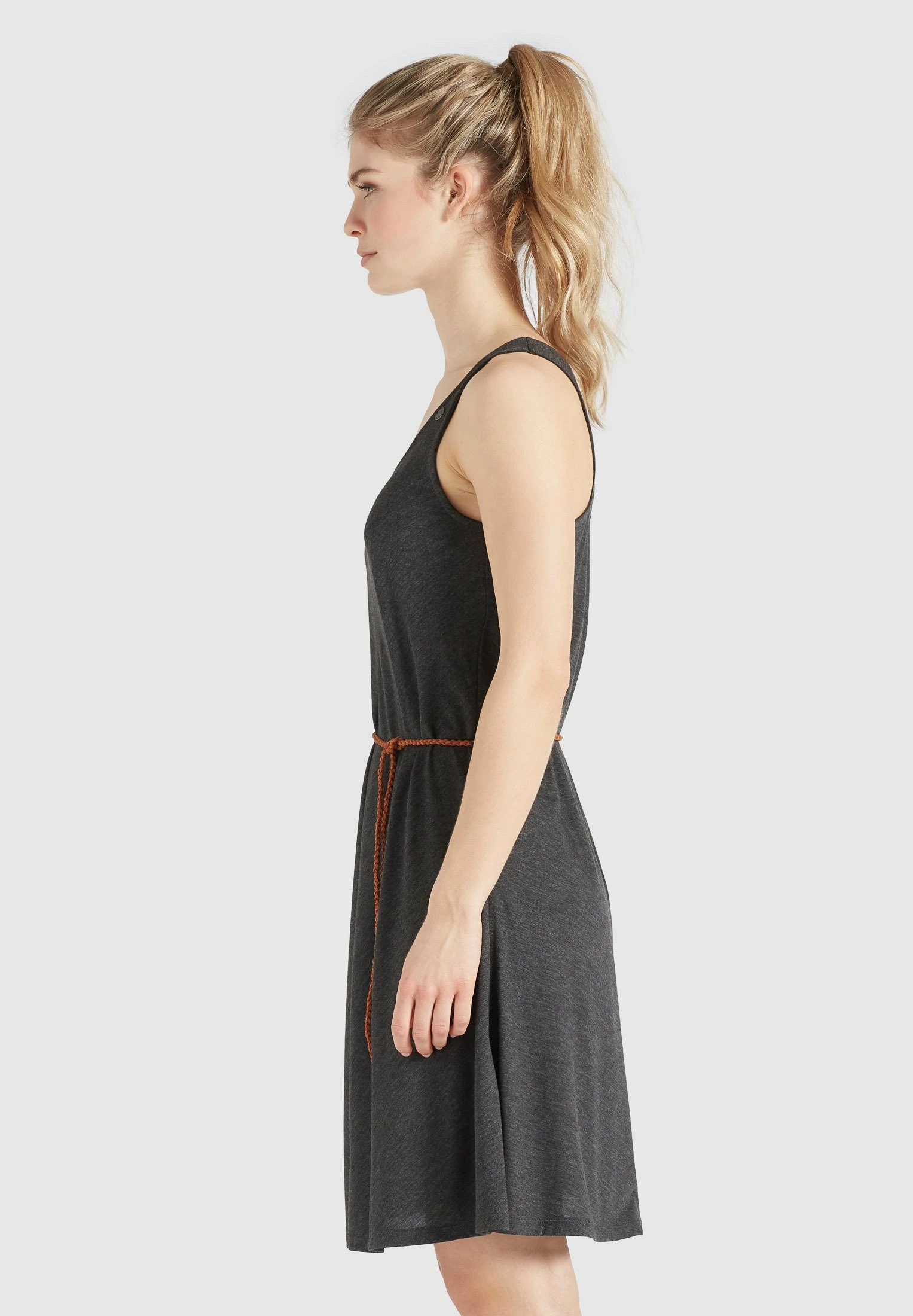 Khujo Padma - Vestido Ligero Mujer Dunkelgrau Meliert - Estilo Cómodo y Moderno 6 Khujo Padma - Vestido Ligero Mujer Dunkelgrau Meliert - Estilo Cómodo y Moderno - Imagen 4